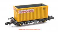 RT-PFA001-C Revolution Trains PFA 2 Axle Container Flat Triple Pack - Cawoods Yellow